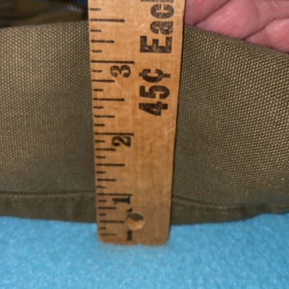 Unbranded army green canvas messenger purse adjustable strap cute details - Picture 8 of 10